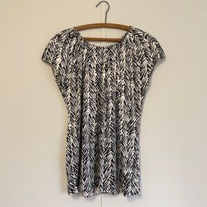 Bianca Nygard Black and Cream Patterned Women's Top 12